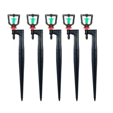 Imagem de Kit 20pc Aspersor Irrigação Bailarina + Haste 30cm Irrigação - Nagura