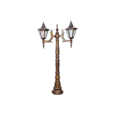 Imagem de Poste Chinês para Jardim de Alumínio 02 Luminárias 1,13m