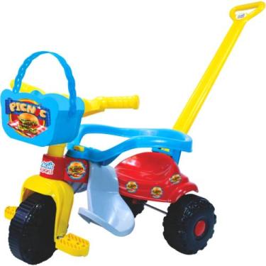 Triciclo Velotrol Kepler Spider com Empurrador - Motoca Infantil Azul  Ref.222 em Promoção na Americanas