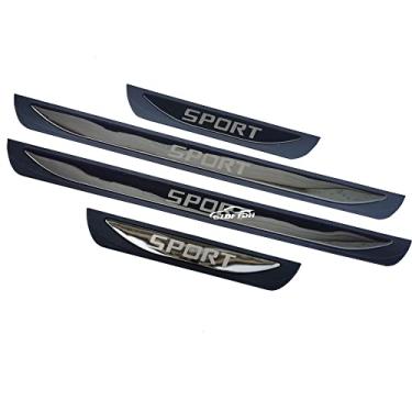 Imagem de GZBFTDH Proteção de Peitoril Soleira da Porta, para Ford F-150 F150 2019-2022 Carro Acessórios, Aço Inoxidável Kick Plate Guard de Pedal de Limiar Protetor, Peças para Automóveis