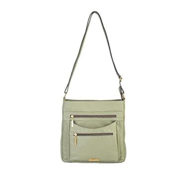 Imagem de Bolsa tiracolo em couro liso Thais - Verde