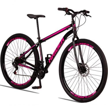 Imagem de Bicicleta 29 Raider Sport Aço 21 Marchas Freio A Disco Preto+rosa