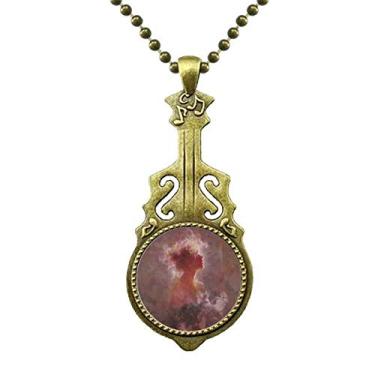 Imagem de DIYthinker Colar de pintura a óleo Clair De Lune XJJ com pingente de música de guitarra antiga