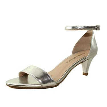 Imagem de Sandália Salto Baixo Fino Luiza Sobreira Prata Mod. 4080