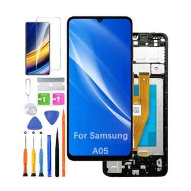 Imagem de Substituição de tela para Samsung A05 com moldura para Samsung A055F A055F/DS A055M A055M/DS Display LCD Touch Digitalizador Assembléia com ferramentas de peças de reparo