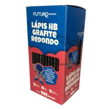Imagem de Lapis Preto Grafite Redondo HB Caixa 144 Futuro Escolar