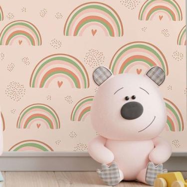Imagem de Papel De Parede Adesivo Infantil Arco Iris N017102 0,58X3M - Adesivo B