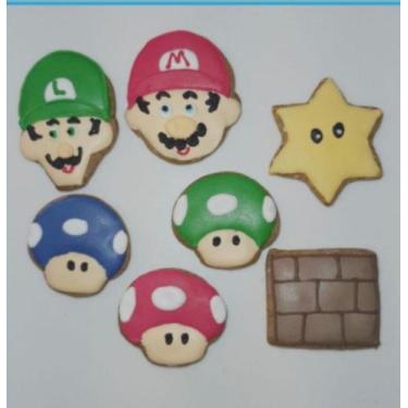 Imagem de Biscoito Decorado de Mel Super Mario - Dona Maria Biscoiteria.