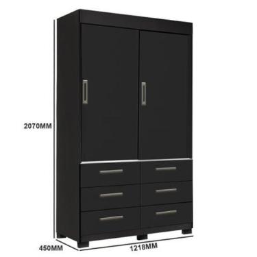 Imagem de Roupeiro buzios preto fosco - RUDRACK