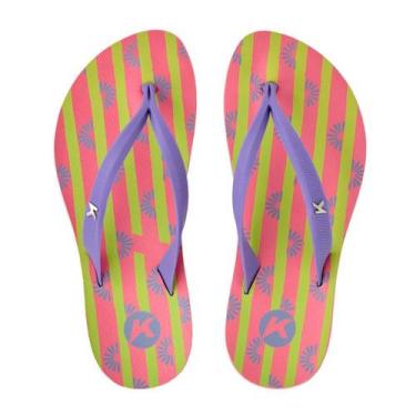 Imagem de Chinelo Kenner Ibiza Lola Feminino - Verde e Roxo, 36