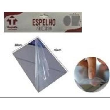 Imagem de Espelho plástico adesivo oval 40x30cm 0078 Top Mix - Topmix