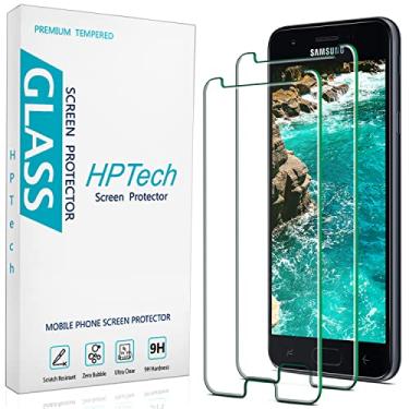 Imagem de Película protetora de tela HPTech Galaxy J3 2018 (pacote com 2) de vidro temperado para Samsung Galaxy J3 2018/J3 V 3ª geração/J3 Achieve/J3 Star/J3 Orbit fácil de instalar de substituição vitalícia