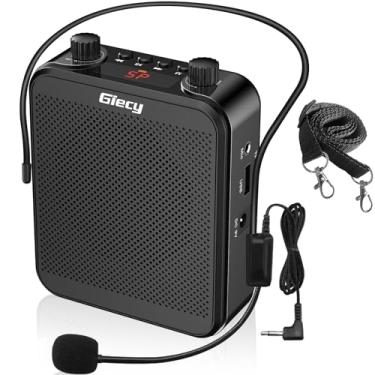 Imagem de Giecy Amplificador de Voz Portátil 30W com Microfone de Cabeça com Fio, Sistema PA Recarregável 2800mAh, Alto-Falante Pessoal para Professores/Reuniões/Guia Turístico