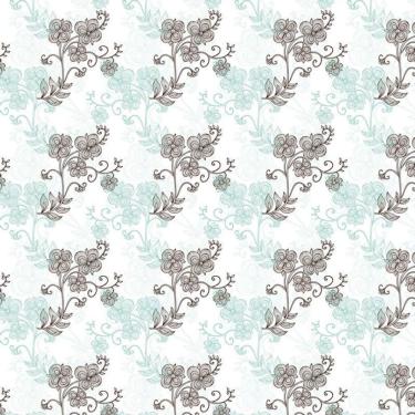 Imagem de Papel De Parede 2 Cores Floral  Adesivo Sala Quarto Casal