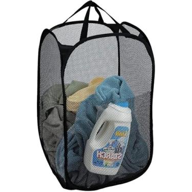 Imagem de Cesto Organizador para Roupa Suja e Brinquedos - Grande (40x40x70cm) ou Médio (30x30x50cm) - Tecido Resistente e Lavável - Multiuso Doméstico