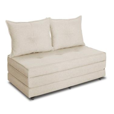 Imagem de Pufe Cama Dobrável Casal 130 Com 02 Almofadas Premium