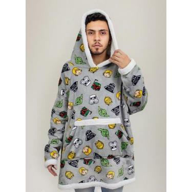 Imagem de Cobertor Com Mangas Oversized Hoodie Juvenil Star Wars Macio - Zonacri