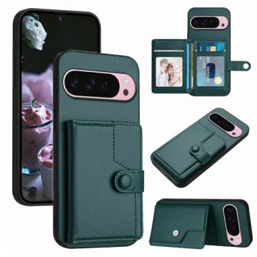 Imagem de Moment Dextrad Suporte de cartão para Pixel 9 Pro XL, carteira com 5 compartimentos múltiplos, bloqueio RFID, proteção de camada dupla de couro TPU interior, capa flip com suporte para Google Pixel 9