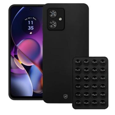 Imagem de Gshield Capa Case Capinha Silicon Veloz + Ventosa (Preta, Moto G54)