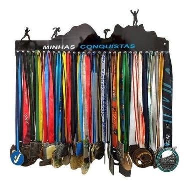 Imagem de Porta Medalha Corrida Montanha Masc Para Até 100 Medalhas - QUADRO DE 