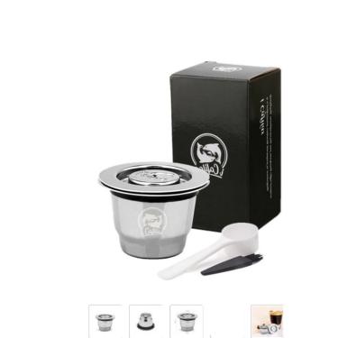 Imagem de Capsula Cafeteira Nespresso Reutilizável Cafeteiras Inox Refil Filtro