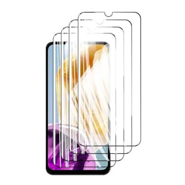 Imagem de DLMTVO Protetor de tela de 4 peças, para Samsung Galaxy M15 5g, cristal de vidro temperado 9h de alumínio de alta qualidade, antiarranhões, impressão digital amigável (preto)