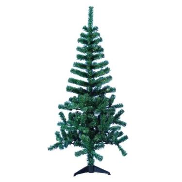 Imagem de Árvore De Natal 1,20cm Pinheiro Luxo Nevada 120 Galhos Cheia Resistente Tradicional Verde Premium