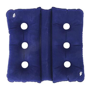 Imagem de VINGVO Almofada de Assento Inflável, Almofadas de Bunda para Sentar No Cóccix Inflável para Cadeira de Rodas Dobrável e Respirável para Dores de Pressão Com 6 Orifícios de Ventilação para Cadeira de