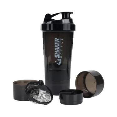 Imagem de Garrafa Shaker de Proteína à Prova de Vazamento - 3 Camadas, Tampa Ros