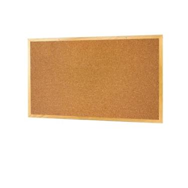 Imagem de Quadro de Cortiça 90x60cm Moldura de Madeira + 50 Alfinetes Quadro de Avisos Cortiça