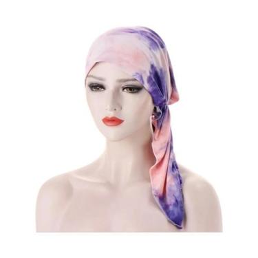 Imagem de Boné de Quimioterapia Feminino com Estampa Floral - Hijab de Algodão E