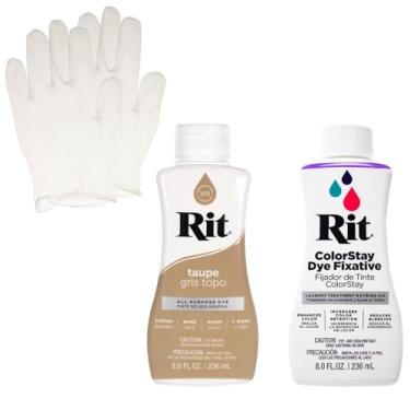 Imagem de Conjunto de corante líquido Rit com fixador ColorStay – Kit tudo em um com luvas para reduzir o sangramento de cor