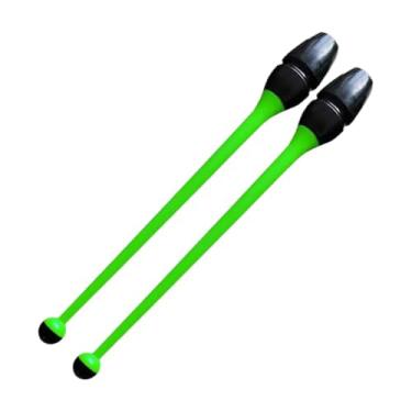 Imagem de RNXRZANK 2 Bastões de Ginástica Artística para Crianças E Adultos - Equipamento Conectável para Treinamento Rítmico E Artístico, Verde