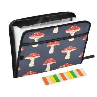 Imagem de Wassud Pasta organizadora de arquivos sanfonada de papel A4 com etiquetas e pastas de arquivos expansíveis, 13 bolsos