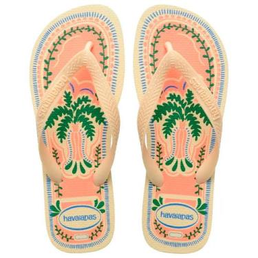 Imagem de Sandália Havaianas Top Summer Vibes Creme Tamanho 35/36 1 Par