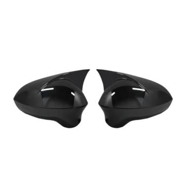 Imagem de Capa de espelho retrovisor de carro par de capa de espelho retrovisor para assento para Ibiza 6J 2008-2017 capa de espelho lateral preto brilhante capa de espelho de carro