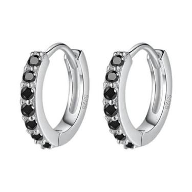 Imagem de Brincos De Argola De Cristal Em Prata Esterlina 925 Para Mulheres E Me