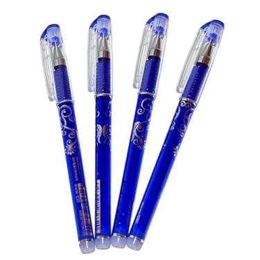 Imagem de Caneta Apagável Mágica Ponta Fina 0.35mm Azul Fantasminha Canetas Que Apaga Kit 4 unidades