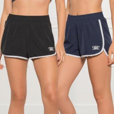 Imagem de Kit 2 Shorts Feminino Soltinho Moda Fit Ioga Exercícios Respirável Con