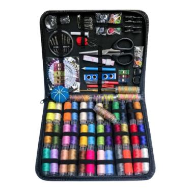 Imagem de Kit de costura de 200 peças com estojo, kit de agulha e linha Marcoon com suprimentos de costura e acessórios para crianças, adultos, iniciantes, casa, viagem, emergência, incluindo tesoura, fita
