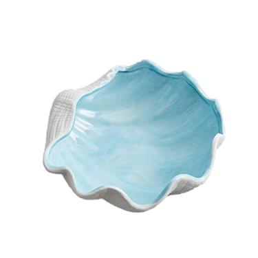 Imagem de Cinzeiro Cinzeiro de cerâmica criativo grande mesa de centro cinzeiro de sala de estar cinzeiro de alta capacidade decoração de mesa decoração de casa (cor: Concha-A)