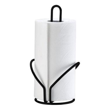 Imagem de Suporte porta rolo de papel toalha mesa cozinha preto - future