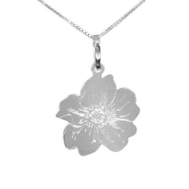 Imagem de Colar Flor Coleção Natureza Prata 925 - Sam Joias