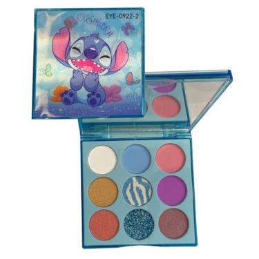 Imagem de Paleta de sombra stitch 9 tons maquiagem infantil juvenil - importado,