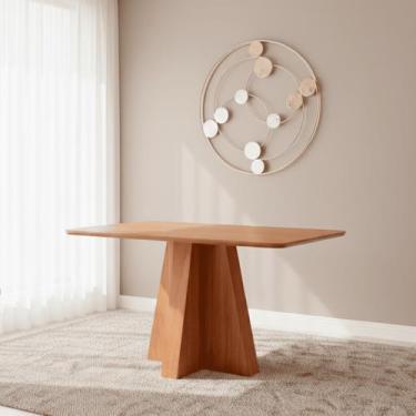 Imagem de Mesa Maite 130 cm sem Vidro Marrom/Cinamomo - Cimol