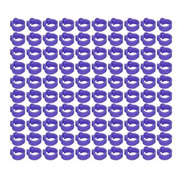 Imagem de Anéis de perna de pombo, Easy Poultry Leg Ring Leve compacto com plástico de alta qualidade para identificação e marcação de pombos(Roxa)