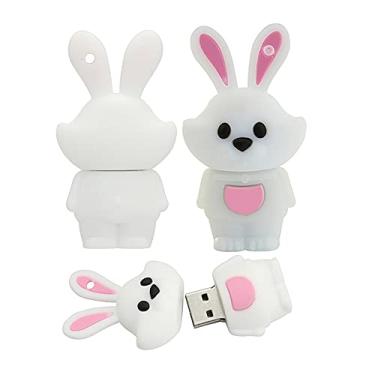 Imagem de 128 GB Desenho animado 12 animais simbólicos USB Flash Drive U Disk USB 2.0 Dados USB Flash Disk Memory Stick Pen Drive Dispositivo de armazenamento USB Drive Armazenamento externo Flash Disk USB (Rabbit)