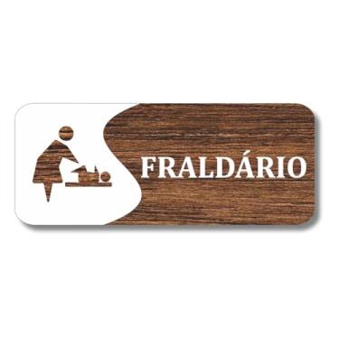 Imagem de Placa Sinalização de Fraldário Banheiro 25x10 cm