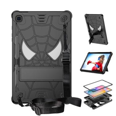 Imagem de Dteck Capa protetora resistente à prova de choque para Samsung Galaxy Tab S6 Lite 26.4 cm (SM-P610/P613/P620) 2024/2022/2020, com suporte/S caneta/alça de ombro, capa protetora leve para crianças