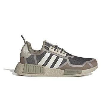 Imagem de adidas Originals T nis masculino NMD_r1 Primeknit, Marrom claro/branco creme/marrom claro, 8